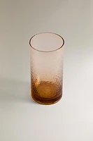 HAMMERED GLASS SOFT DRINK TUMBLER