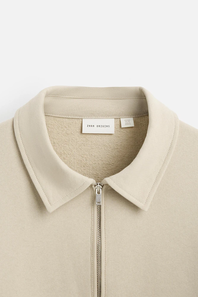 ZIP POLO SWEATSHIRT