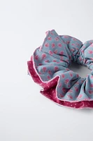 LARGE DOUBLE FLORAL HAIR TIE
