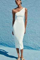 ASYMMETRIC MIDI DRESS