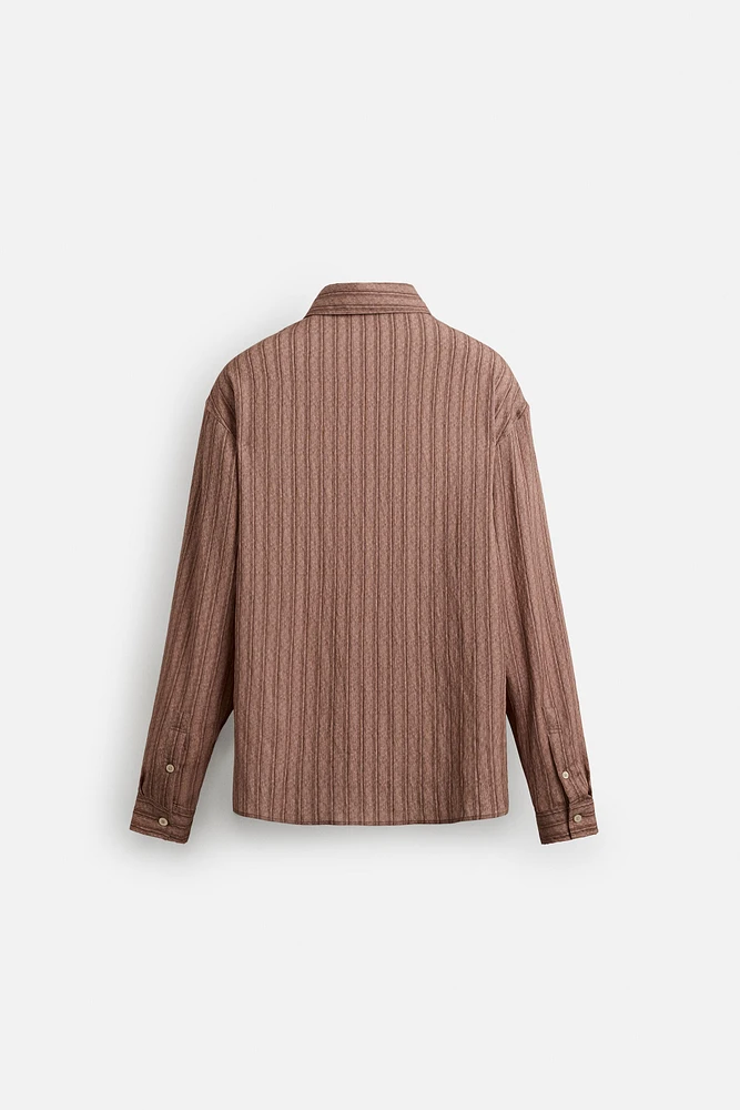STRIPED FLOWY SHIRT