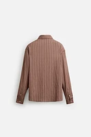 STRIPED FLOWY SHIRT