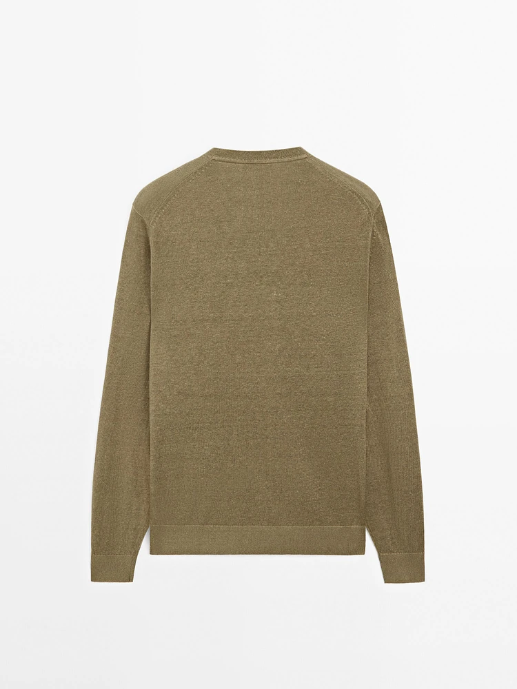 Pull en maille 100 % lin