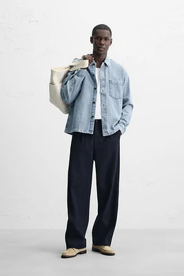 PANTALON PLISSÉ COTON ET LYOCELL
