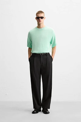 STRUCTURED KNIT T-SHIRT