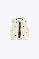 EMBROIDERED TASSEL VEST