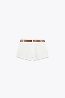 BELTED FLOWY SHORTS