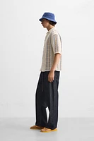 STRIPED CROCHET SHIRT