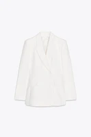 DOUBLE BREASTED SHOULDER PAD BLAZER