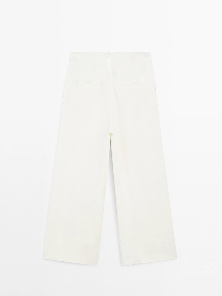 Pantalon large 100 % lin - STUDIO