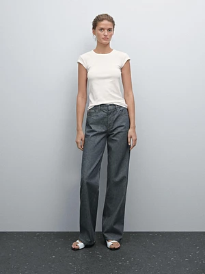 Short sleeve T-shirt with trim details