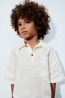 CHEMISE CONTRASTE 100 % LIN