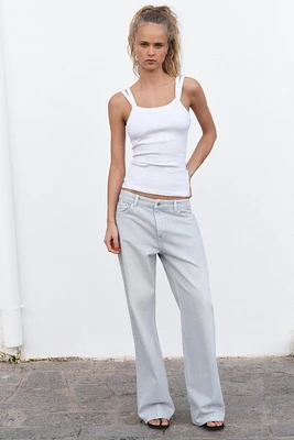 JEAN TRF COUPE LARGE À TAILLE MI-HAUTE