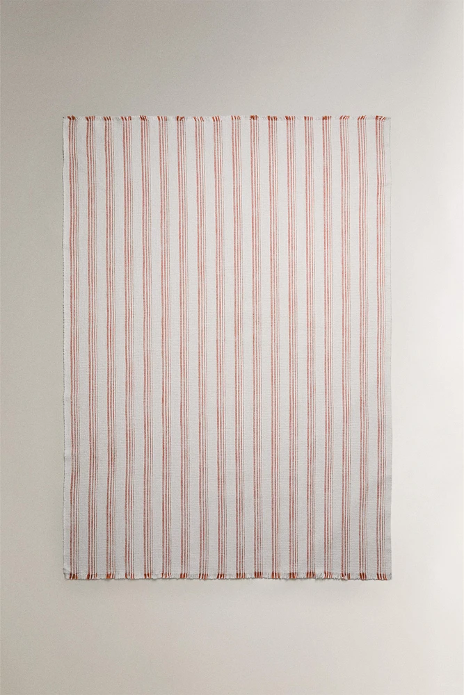 STRIPED COTTON BLANKET