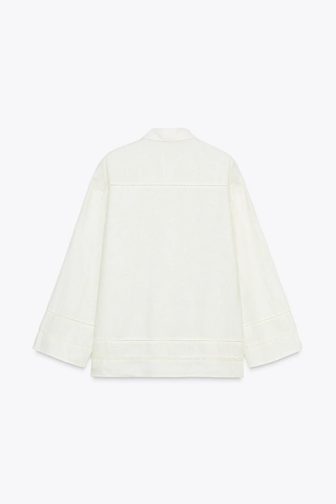 CHEMISE LIN 100 % ENTRE-DEUX ZW COLLECTION
