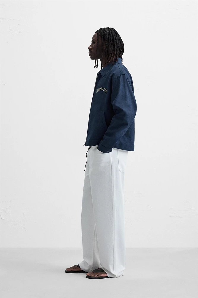 CONTRAST EMBROIDERY JACKET