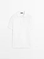 Polo manches courtes texturé