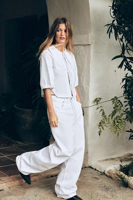 PETER PAN COLLAR POPLIN SHIRT