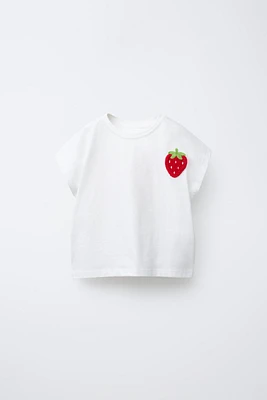 T-SHIRT PIÈCES BRODÉES FRUITS