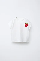 T-SHIRT PIÈCES BRODÉES FRUITS