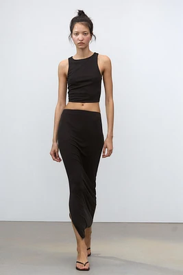 FLOWY MIDI SKIRT