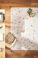 CHILDREN’S MULTICOLORED POLKA DOT COTTON AREA RUG