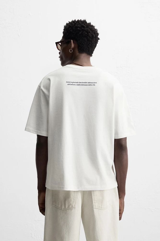 CONTRAST PRINT T-SHIRT