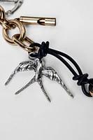 PORTE-CLÉS POSITIONS MULTIPLES EN MATIÈRES VARIÉES CHARMS KATE MOSS X ZARA