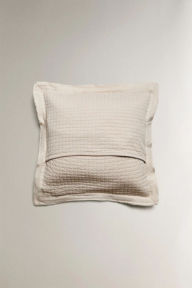 HOUSSE DE COUSSIN ENFANT CARREAUX