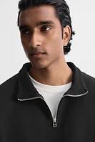 BASIC QUARTER-ZIP SWEATSHIRT