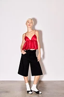 VOLUMINOUS SATIN EFFECT TOP