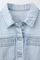 SURCHEMISE EN DENIM DÉCHIRÉE
