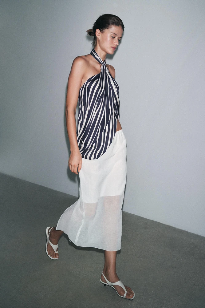 JUPE MIDI SEMI-TRANSPARENTE ZW COLLECTION