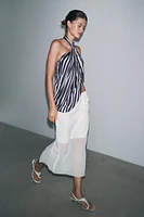 JUPE MIDI SEMI-TRANSPARENTE ZW COLLECTION