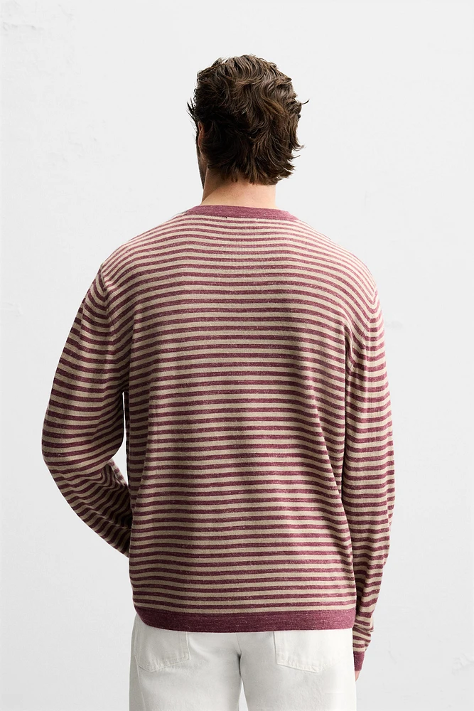 PULL EN JACQUARD À RAYURES