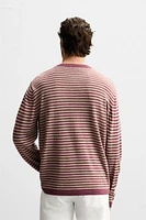 PULL EN JACQUARD À RAYURES