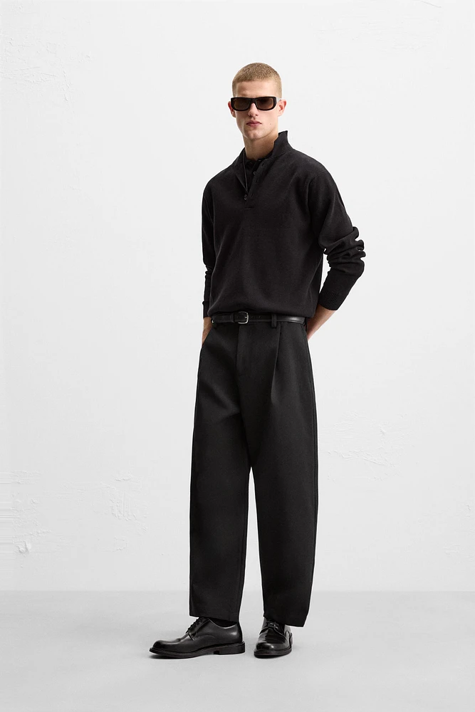 RELAXED FIT KNIT POLO SHIRT