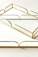 GLASS AND METAL TRAY