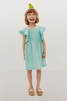 TEXTURED STRIPED DRESS