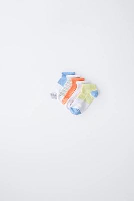 FIVE-PACK OF STRIPED SHORT SOCKS