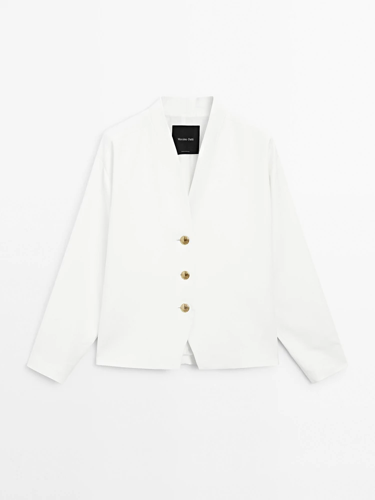 Blazer fluide boutons dorés - STUDIO