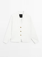 Blazer fluide boutons dorés - STUDIO