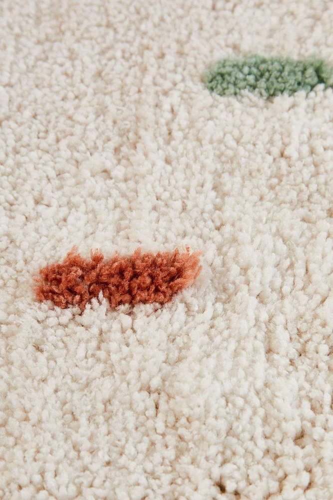 CHILDREN’S MULTICOLORED POLKA DOT COTTON AREA RUG