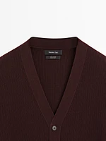 Cardigan texturé 100 % coton