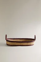 CONTRAST OVAL SEAGRASS BASKET