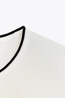 TRIM KNIT TOP