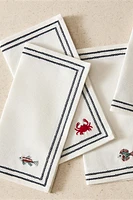 SET OF EMBROIDERED MARINE NAPKINS (SET OF 4)