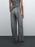 Pleated trousers 100% linen