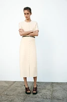 BELTED MIDI DRESS