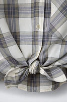 CHEMISE À CARREAUX NOUER